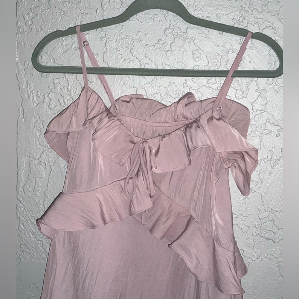 Universal Thread Blush Pink Ruffle Tie-Front Cami - Picture 2 of 7
